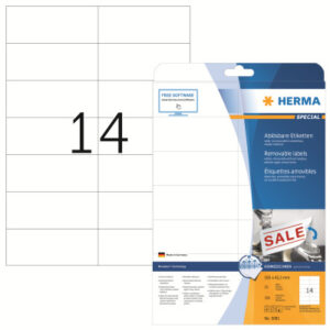 HERMA     Etiketten Movables  105x42.3mm 5081      weiss,non-perm. 350 St./25 Bl.