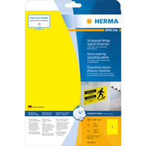 HERMA     Etiketten SPECIAL    210x297mm 8033      gelb,ex.perm.    25 St./25 Bl.