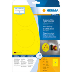 HERMA     Etiketten SPECIAL      85x85mm 8035      gelb,ex.perm.   150 St./25 Bl.
