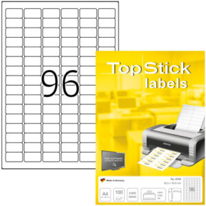 HERMA     Etiketten TopStick 30.5x16.9mm 8728      Universal, weiss    9600 Stück