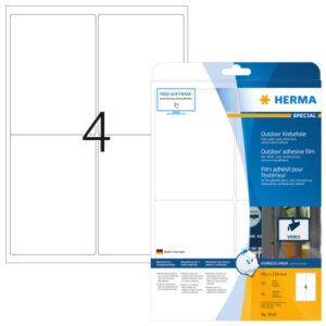 HERMA     Outdoor Etiketten   99,1×139mm 9534      weiss                 40 Stück