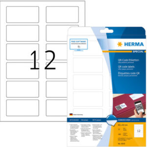 HERMA     Universal-Etiketten    80x40mm 9643      weiss         300 St./25 Blatt