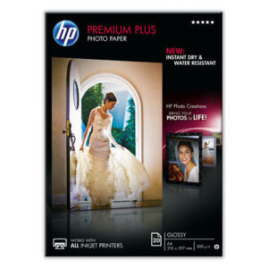 HP        Premium Plus Photo Paper    A4 CR672A    InkJet 300g, glossy   20 Blatt
