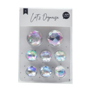 I AM CREA Magnet Juwel Let`s Organize 4035.62   Acrylglas, irisierend  8 Stück