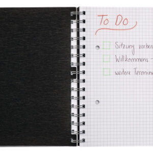 KOLMA     Notizbuch LineaVerde        A5 06.521.06 kariert, 70g/m2        schwarz