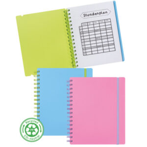 KOLMA     Notizbuch PP recycled       A5 06.541.20 pink/violet, dotted 7mm 100Bl.