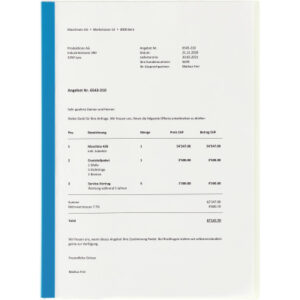 KOLMA     Offertmappe Plast.          A4 10.742.20 Boden opak weiss