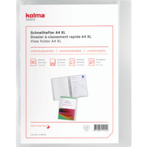 KOLMA     Schnellhefter Vario      A4 XL 11.009.00 transp.,KolmaFlex   40 Taschen