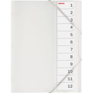 KOLMA     Pendenzenmappe              A4 11.212.00 transparent          12-teilig
