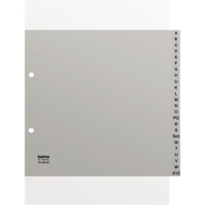KOLMA     Register PP KolmaFl. A4 1/2 H. 18.249.03 grau             A-Z 24-teilig