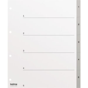 KOLMA     Register KolmaFlex         A4+ 18.405.03 grau                       1-5