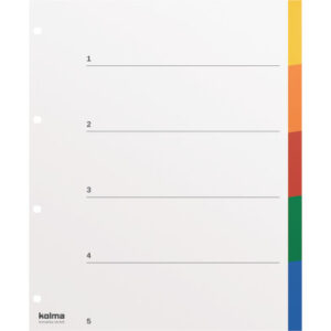 KOLMA     Register KolmaFlex       A4 XL 18.407.20 mehrfarbig            5-teilig