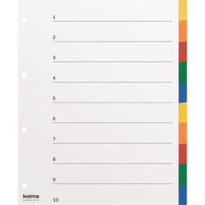 KOLMA     Register KolmaFlex       A4 XL 18.412.20 mehrfarbig           10-teilig
