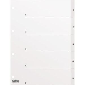 KOLMA     Register KolmaFlex          A4 18.554.16 weiss                      1-5