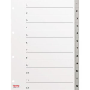 KOLMA     Register LongLife           A4 19.112.03 grau                      1-12