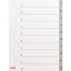 KOLMA     Register LongLife           A4 19.114.03 grau                      1-10