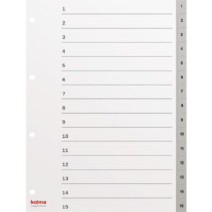 KOLMA     Register LongLife           A4 19.115.03 grau                      1-15