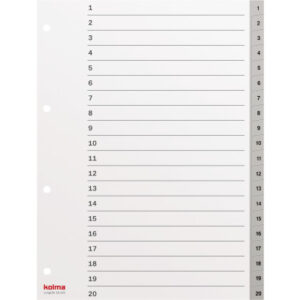 KOLMA     Register LongLife           A4 19.120.03 grau                      1-20
