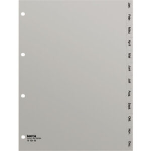 KOLMA     Register LongLife           A4 19.124.03 grau                Jan-Dez DE