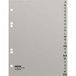 KOLMA     Register LongLife           A5 19.245.03 grau             A-Z 24-teilig