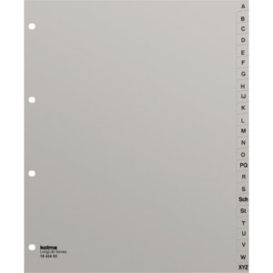 KOLMA     Register LongLife          A4+ 19.424.03 grau             A-Z 24-teilig