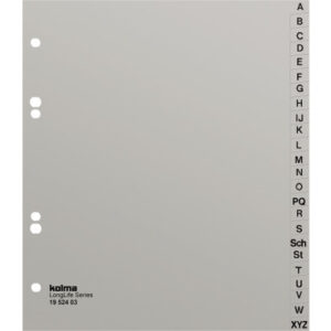 KOLMA     Register LongLife          A5+ 19.524.03 grau             A-Z 24-teilig