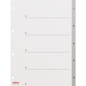 KOLMA     Register LongLife           A4 19.554.03 grau                       1-5
