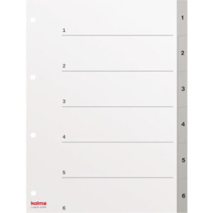 KOLMA     Register LongLife           A4 19.564.03 grau                       1-6