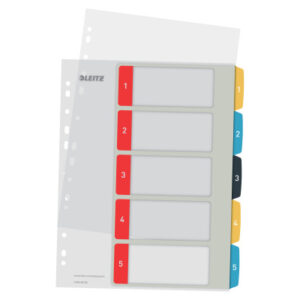 LEITZ     Register Cosy PP multicolor A4 12400000  Zahlen 1-5