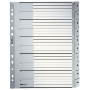 LEITZ     Register PP                 A4 12800000  grau                      1-10