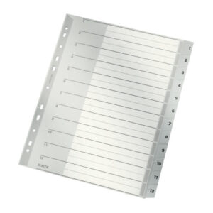 LEITZ     Register PP                 A4 12820000  grau                      1-12