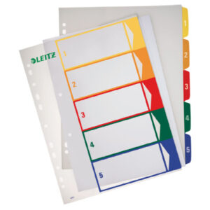 LEITZ     Register PP PC-beschriftbar A4 12910000  multicolor                 1-5