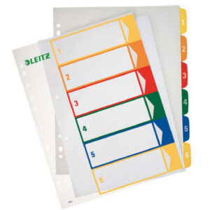 LEITZ     Register PC-beschriftbar   A4+ 12920000  1-6                 mehrfarbig