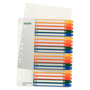 LEITZ     Register PC-beschriftbar   A4+ 12960000  1-20                multicolor