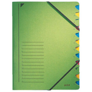 LEITZ     Ordnungsmappe               A4 39120055  grün                 12 Fächer