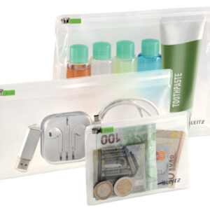 LEITZ     Zip-Verschlusstasche    XS,S,M 40100000  transparent, ass.      3 Stück