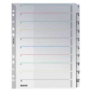 LEITZ     Kartonregister              A4 43310000  weiss                     1-10