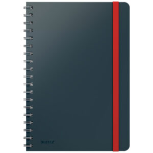 LEITZ     Spiralbuch Cosy             B5 44840089  kariert, 90g              grau