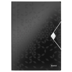 LEITZ     Gummibandmappe WOW          A4 45990095  schwarz          für 150 Blatt