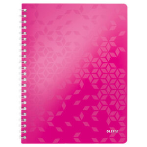 LEITZ     Spiralbuch WOW PP           A4 46370023  liniert, pink         80 Blatt
