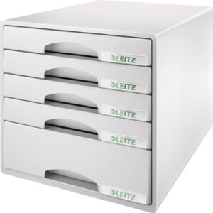 LEITZ     Schubladenbox Plus        grau 52110085  5 Fächer