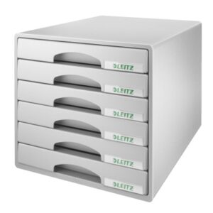 LEITZ     Schubladenbox Plus        grau 52120085  6 Fächer