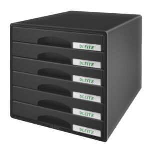 LEITZ     Schubladenbox Plus     schwarz 52120095  6 Fächer