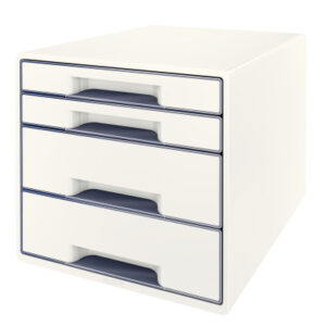 LEITZ     Schubladenbox WOW Cube      A4 52132001  weiss/grau, 4 Schubladen