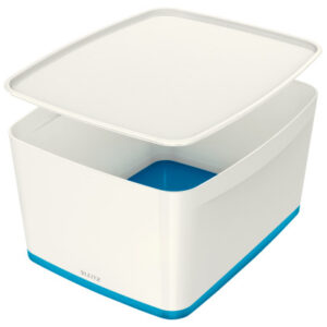 LEITZ     MyBox Gross, mit Deckel   18lt 52161036  weiss/blau