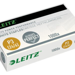 LEITZ     Heftklammern P3 24/6mm 55540000  verzinkt, weiss     1000 Stück