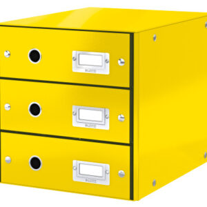 LEITZ     Schubladenset Click&Store   A4 60480016  gelb              3-Schubladen