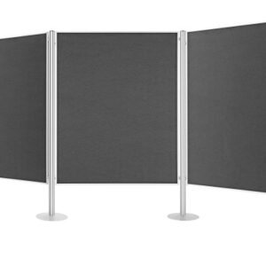MAGNETOP. Präsentationswand 3-teilig 1101003   Filz grau          3905x1800mm