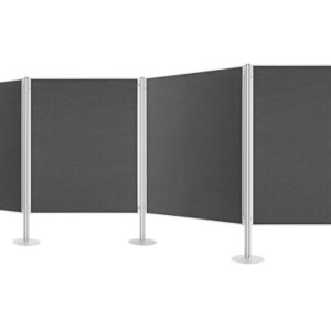 MAGNETOP. Präsentationswand 4-teilig 1101004   Filz grau          5185x1800mm