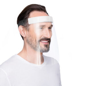 MAGNETOP. Gesichtsvisier rPET 25x32x75mm 1102501   weiss, transparent     5 Stück